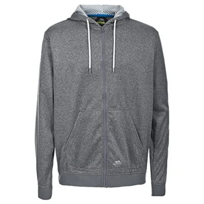 Abbildung von Trespass Goodman, Smoke Marl, S, Warme Fleecejacke mit Kapuze 265g/m² für Herren, Small, Grau