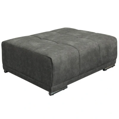 Abbildung von riess ambiente Fußhocker ELEGANCIA 110cm grau (Einzelartikel, 1 St), Microfaser · mit Ziersteppung für Sofas Modern Design