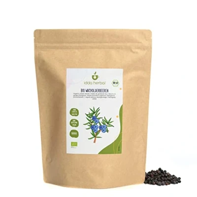 Abbildung von BIO Wacholderbeeren Ganz (1kg), Ganze Wacholder Beeren aus biologischem Anbau, Ungesüßt, 100% Natürlich und rein, Vegan