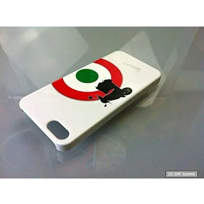Abbildung von Vespa Vinatge Retro Cover/Case/Hardcover Target für iPhone 5 / 5c 5s in Weiss Glanz, VEHCP5TAW, K04 Frontschale, Schutzhülle, Hülle, Hartschale, Hartcover, NEU und OVP