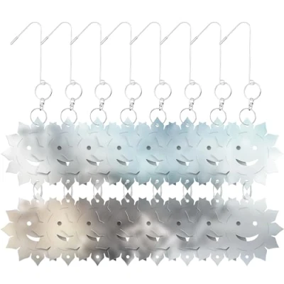 Abbildung von ISOTRONIC Aufhänger zur Vogelabwehr Vogelschreck Taubenabwehr Taubenschreck Wirksamer Schutz vor Tauben, Gänse, Spechte arbeitet ohne Ultraschall/Spikes/Vogelnetz (8, Sonne)