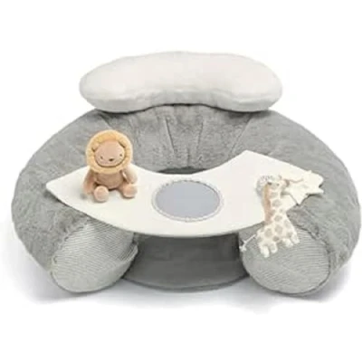 Abbildung von Mamas &amp; Papas „Welcome To The World“ Kissen zum Sitzen und Spielen, Grau