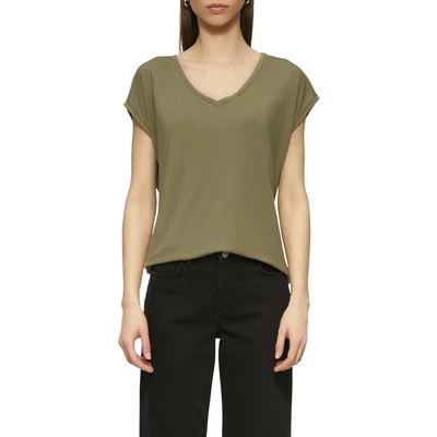 Abbildung von QS Locker IM MIX Tshirt basic, Damen, Größe: XS, Tannengrün