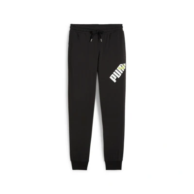 Abbildung von Puma Power Graphic Jogginghose, Herren, Größe: Medium, Black/lime sheen
