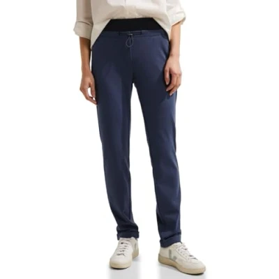 Abbildung von Cecil Casual FIT KARO Jogginghose, Damen, Größe: Lx30, Blau