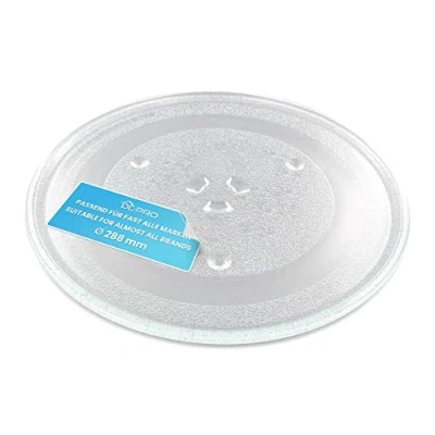 Abbildung von DL pro Universal Mikrowellenteller 28,8cm Drehteller Drehscheibe Teller Glasteller Glasplatte Glasdrehteller mit 3 Noppen 288mm Rund Ersatz für Microwelle Mikrowelle