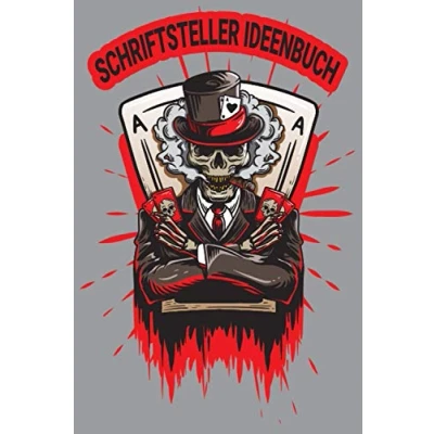 Abbildung von Schriftsteller Ideenbuch: Planungs und Notizbuch zum ausfüllen Autor checklisten auch für Einsteiger Arbeitsbuch Autorenplaner Skull Kopfhörer Musik
