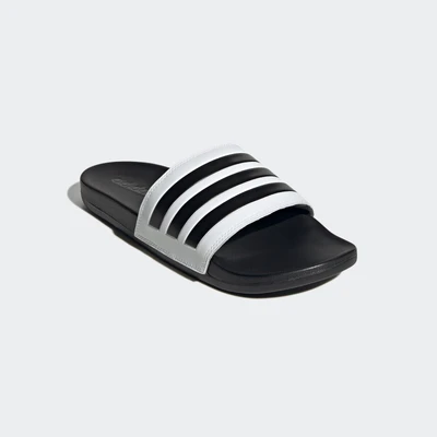 Abbildung von adidas Unisex Adilette Comfort Slides, Cloud White / Core Black Black, 40.5 EU