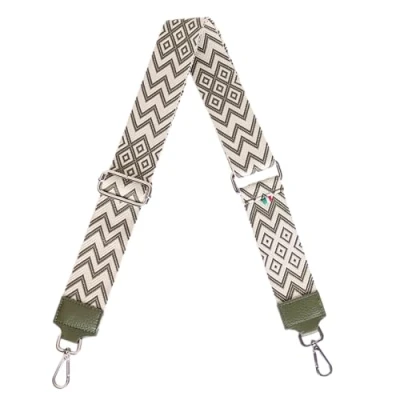 Abbildung von MIRROSI Schulterriemen Made in Italy aus Echtleder Schultergurt für Tasche zum Wechseln (Farben in: Braun, Cognac,Taupe, Helltaupe, 1x Taschengurt) 5cm Breit Bohemian Style