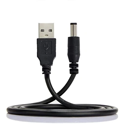 Abbildung von cablecc USB 2.0 Typ A Stecker auf 5,5 x 2,5 mm DC 5 V Netzstecker Ladekabel 80 cm