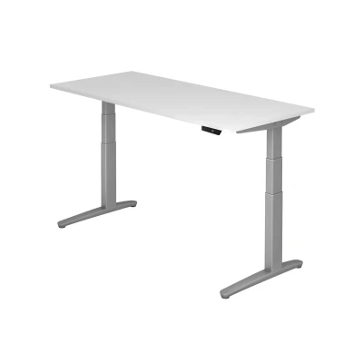 Abbildung von Hammerbacher Schreibtisch XBHM19 Weiß/Silber