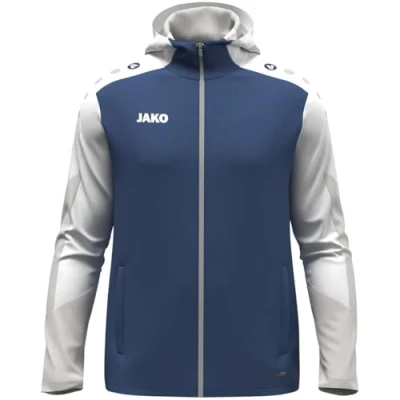 Abbildung von JAKO Unisex Kapuzenjacke Dynamic, nachtblau/weiß/hellgrau, L