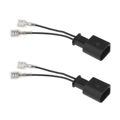 Abbildung von OTOTEC 2 Stück Auto Lautsprecherkabel Adapter Autohupen Spezialstecker Kompatibel mit Audi Kabelbaum Pigtail Buchse Stecker Kabelbäume Schwarz