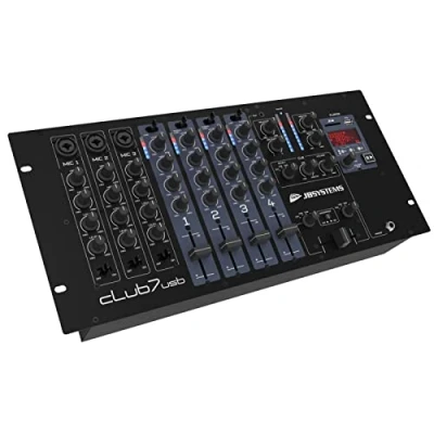 Abbildung von JB Systems CLUB7 USB 7 Kanal Mischpult mit integriertem Mediaplayer für Stick oder SD Karte