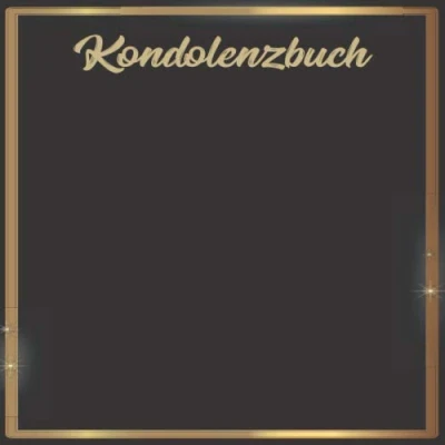 Abbildung von KONDOLENZBUCH: Blanko Trauerbuch zur Erinnerung an den Verstorbenen. Gästebuch zum Auslegen auf der Trauerfeier / Beerdigung Gedenkbuch /Abschied nehmen gold funkel schwarz