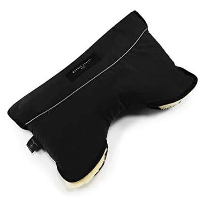 Abbildung von Kinderwagen Muff aus Lammfell von WERNER CHRIST BABY MOFFY ist der ideale Handwärmer für Buggys medizinischem Fell, einfache Handhabung, Handmuff in schwarz