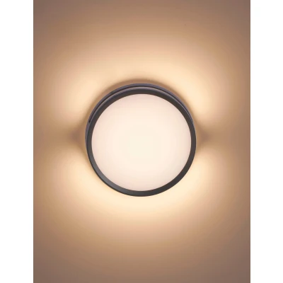 Abbildung von LED Deckenleuchte Rola, außen, schwarz, Ø 18 cm