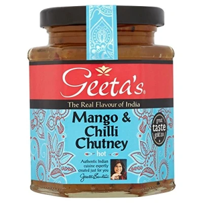 Abbildung von Geeta ist Mango &amp; Chilli Chutney (320g) Packung mit 2