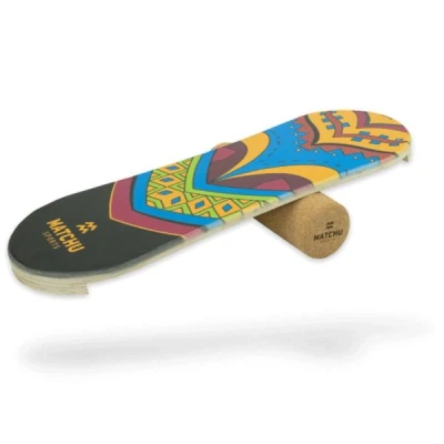 Abbildung von Balance Board aus Holz 73x25x3 cm Tiki Hütte Design