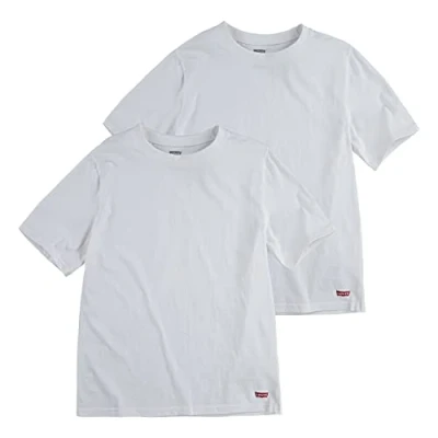 Abbildung von Levi&#039;s CREW NECK TEE Unisex 2 PACK Tshirt basic für Kinder, Größe: 132/147, White