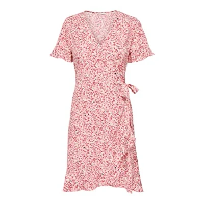 Abbildung von ONLY Onlolivia WRAP Dress Freizeitkleid, Damen, Größe: 38, Rose smoke