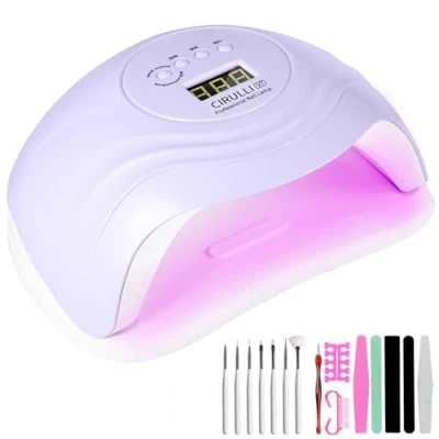 Abbildung von CIRULLI UV LED lampe für Nägel,168W Nageltrockner Gel Nagellack,uv nägel Auto Sensor Aushärtelampe mit 4 Timer Einstellungen,Nagelwerkzeuge Fingernagel und Zehennagel
