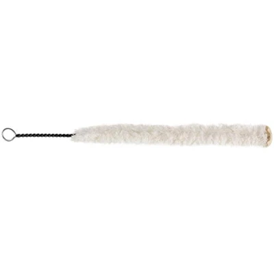 Abbildung von Classic Cantabile Wollwischer für Querflöte lange Baumwollfasern Lederkappe Länge: ca. 34 cm weiß