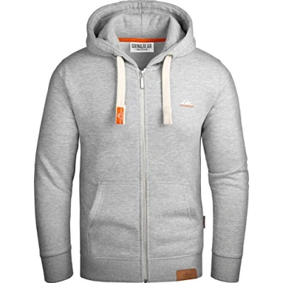 Abbildung von Grin&amp;Bear Herren Kapuzenpullover grau meliert, L, GEC022