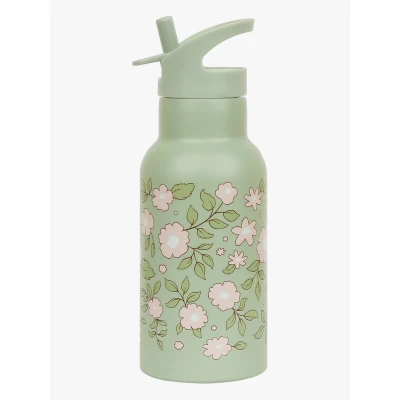 Abbildung von A Little Lovely Company Wasserflasche Blumen Salbei 350 ml, Grün