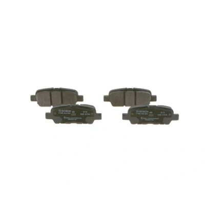 Abbildung von BOSCH 0 986 494 857 Bremsbelagsatz Low Metallic mit akustischer Verschleißwarnung Anti Quietsch Blech NISSAN: Murano II, X Trail, Juke