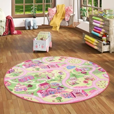 Abbildung von Kinderteppich Kinder Spiel Teppich Girls Village Rund, Snapstyle, Höhe: 4 mm