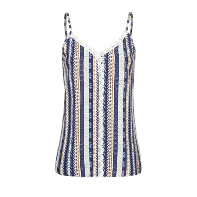 Abbildung von Cloud 5ive TRÄGER MIT SPITZENBORDÜRE Top, Damen, Größe: Medium, Blue