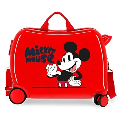 Abbildung von Disney Mickey Mouse Fashion Kinderkoffer, rot, 50 x 39 20 cm, starre ABS Kombinationsverschluss, 34 l, 1,8 kg, 4 Räder, Handgepäck, kinderkoffer