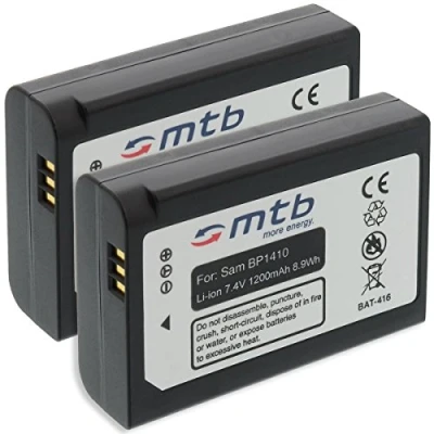 Abbildung von 2X Akkus BP1410 für Samsung Smart Camera NX30, WB2200F (aktueller INFOCHIP)