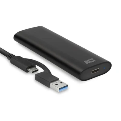 Abbildung von ACT NVMe Gehäuse, PCIe USB C, Aluminium M.2 SSD Gehäuse,10 Gbps, Werkzeuglos, für M Key und B+M Gehäuseadapter AC1615