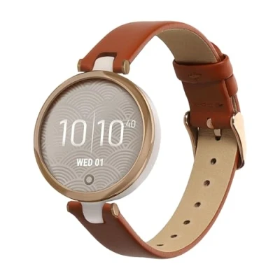 Abbildung von kwmobile Armband kompatibel mit Garmin Lily Sport Echtleder Fitnesstracker Sportarmband Band