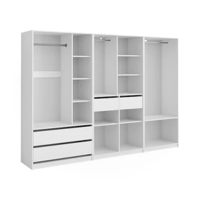 Abbildung von Vicco Kleiderschrank Elmo, Weiß, 100 x 200 cm 3er Set
