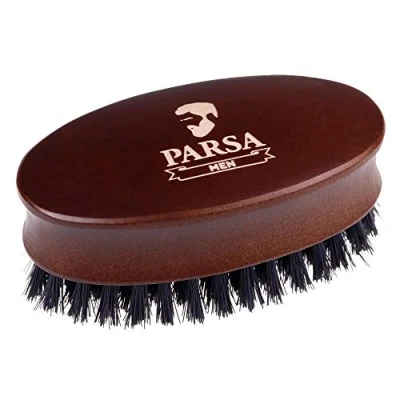 Abbildung von PARSA Men Bartbürste Männer für tägliche Bartpflege geeignet professionelles Bart Styling Handliche Rundbürste Bürste kurze und mittellange Haare
