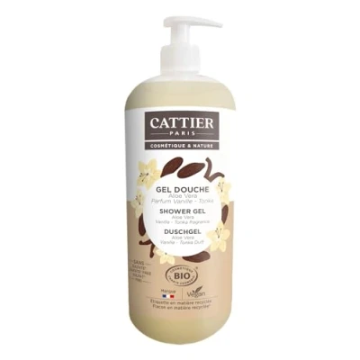 Abbildung von CATTIER PARIS Duschgel Vanille Tonka Aloe Vera seifen &amp; sulfatfreie (Sulfatfreie Tenside) reinigt die Haut sanft und hilft das natürliche Gleichgewicht der zu bewahren 1000ml