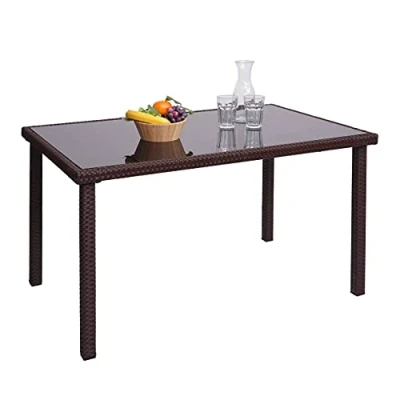 Abbildung von Mendler Poly Rattan Tisch HWC G19, Gartentisch Balkontisch, 120x75cm braun