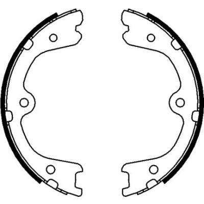 Abbildung von TEXTAR 91073200 Handbremsbeläge ohne Handbremshebel NISSAN: Pathfinder 3, NP300 Navara Pickup, Pritsche / Fahrgestell