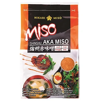 Abbildung von Hikari Miso Rote Paste (Shinshu Aka), authentische aus Japan, ohne Zusatzstoffe, 400 g