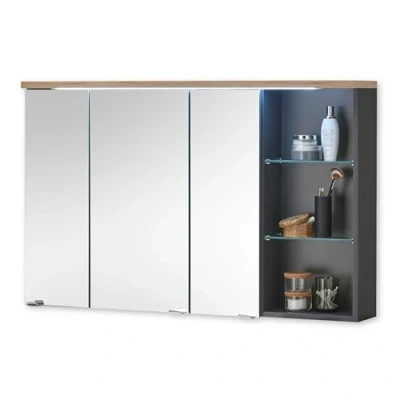 Abbildung von BASIC by Balculina Spiegelschrank Memphis, Badezimmerschrank BxHxT 110x70x22 (1 St) Breite 110 cm, Tür L/R montierbar, Softclose