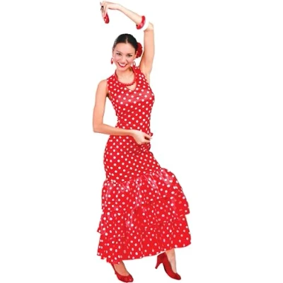 Abbildung von Fiestas Guirca Kostüm mit Punkten Flamenco tänzerin grÖsse l