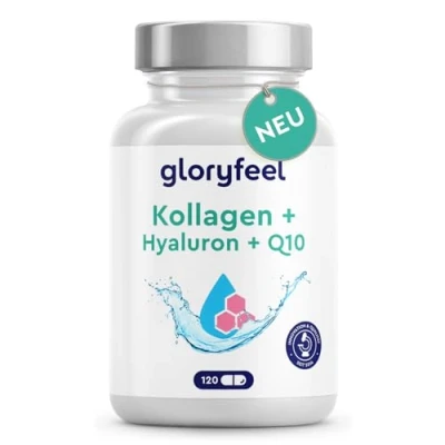 Abbildung von Kollagen + Coenzym Q10 Hyaluronsäure 120 Kapseln Premium Marine Collagen Hydrolysat (Typ 1) Mit Zink, Magnesium, Vitamin B12, D3, A &amp; C Sorgfältig laborgeprüft