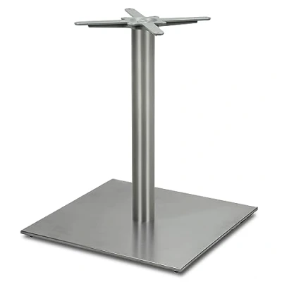 Abbildung von Dublino Tischgestell Tischbein Edelstahl Premium PD7096inox INOX Esstisch Höhe 73 cm 33 kg Bodenplatte 60x60 max. Tischplattengröße 120 x / Ø 150