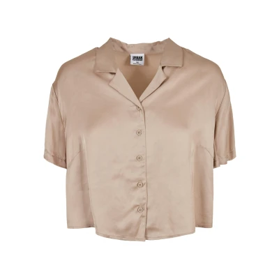 Abbildung von Urban Classics Hemdbluse, Damen, Größe: Small, Softtaupe