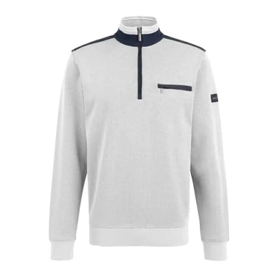 Abbildung von bugatti Herren Sweatshirt Troyer Brusttasche Baumwolle