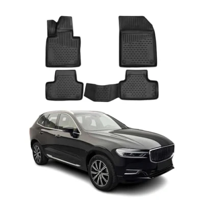 Abbildung von OMAC 7605445 Fußmattensatz Gummi, TPE (thermoplastischer Elastomer) 4 schwarz VOLVO: XC60 II, HONDA: CIVIC 9