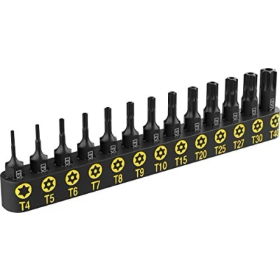 Abbildung von LEXIVON Torx Bit set 13 teiliges T4, T5, T6, T7, T8, T9, T10, T15, T20, T25, T27, T30, T40, Tamper Resistant bitsatz, für bosch, makita, milwaukee, und andere Bohrer (LX 301)